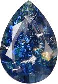 Pear Faceted Pointed Back (Doublets) Crystal Glass Stone, Blue 2 Specials (06045), Czech Republic