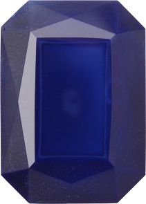 Octagon Faceted Pointed Back (Doublets) Crystal Glass Stone, Blue 3 Opaque (34030), Czech Republic