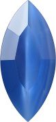 Navette Faceted Pointed Back (Doublets) Crystal Glass Stone, Blue 3 Moonshine (00375), Czech Republic
