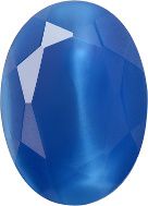 Oval Faceted Pointed Back (Doublets) Crystal Glass Stone, Blue 3 Moonshine (00375), Czech Republic