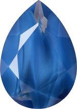 Pear Faceted Pointed Back (Doublets) Crystal Glass Stone, Blue 4 Pearl Colours (64090-00030-Tw), Czech Republic