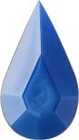 Pear Faceted Pointed Back (Doublets) Crystal Glass Stone, Blue 5 Pearl Colours (06409), Czech Republic
