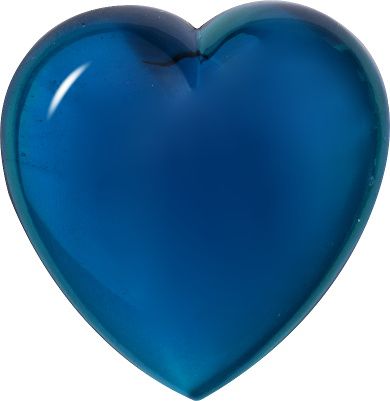 Heart Cabochons Flat Back Crystal Glass Stone, Blue 5 Transparent (60070-K), Czech Republic
