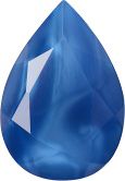 Pear Faceted Pointed Back (Doublets) Crystal Glass Stone, Blue 5 Moonshine (00375), Czech Republic