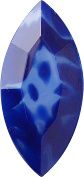 Navette Faceted Pointed Back (Doublets) Crystal Glass Stone, Blue 6 Matrix Colours (00392), Czech Republic