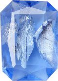 Octagon Faceted Pointed Back (Doublets) Crystal Glass Stone, Blue 6 With Silver (30020-Ag-Tw), Czech Republic