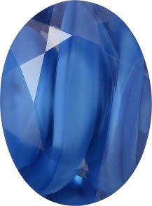 Oval Faceted Pointed Back (Doublets) Crystal Glass Stone, Blue 6 Pearl Colours (64090-00030-Tw), Czech Republic