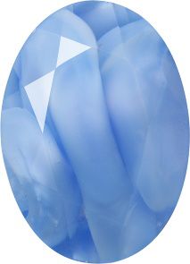Oval Faceted Pointed Back (Doublets) Crystal Glass Stone, Blue 6 Pearl Colours (34020-00030-Tw), Czech Republic
