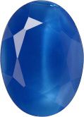 Oval Faceted Pointed Back (Doublets) Crystal Glass Stone, Blue 6 Moonshine (00375), Czech Republic