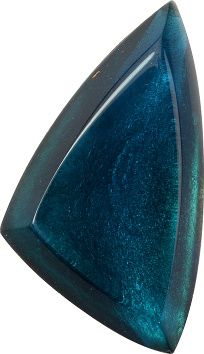 Triangle Faceted Pointed Back (Doublets) Crystal Glass Stone, Blue 7 With Gold (60070-K-Au), Czech Republic