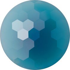 Round Faceted Pointed Back (Doublets) Crystal Glass Stone, Blue 7 Milky Colours (04030-60070-K), Czech Republic