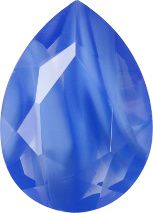 Pear Faceted Pointed Back (Doublets) Crystal Glass Stone, Blue 8 Pearl Colours (34040-00030-Tw), Czech Republic