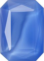 Octagon Faceted Pointed Back (Doublets) Crystal Glass Stone, Blue 8 Moonshine (00447), Czech Republic