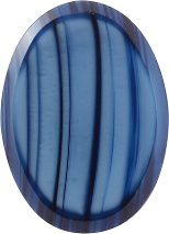 Oval Faceted Flat Back Crystal Glass Stone, Blue 8 Specials (04862), Czech Republic