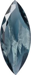 Navette Faceted Pointed Back (Doublets) Crystal Glass Stone, Blue 10 With Silver (30330-L-Ag-Tw), Czech Republic
