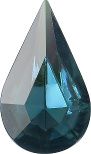 Pear Faceted Pointed Back (Doublets) Crystal Glass Stone, Blue 10 Transparent With Ab (30330-L-Abb), Czech Republic