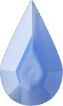 Pear Faceted Pointed Back (Doublets) Crystal Glass Stone, Blue 10 Pearl Colours (03402), Czech Republic