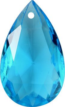 Pear Sew-On Crystal Glass Stone, Blue 11 Transparent (60030), Czech Republic