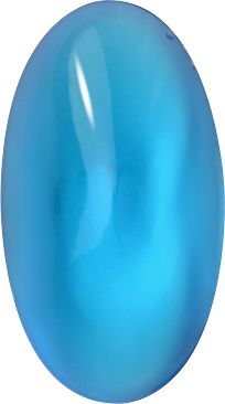 Oval Cabochons Flat Back Crystal Glass Stone, Blue 11 Transparent (60030), Czech Republic