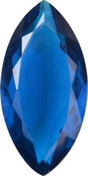 Navette Faceted Pointed Back (Doublets) Crystal Glass Stone, Blue 11 Transparent (60060-L), Czech Republic