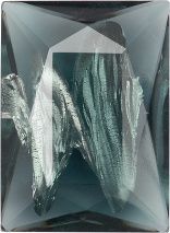 Rectangle Faceted Pointed Back (Doublets) Crystal Glass Stone, Blue 11 With Silver (30330-L-Ag-Tw), Czech Republic