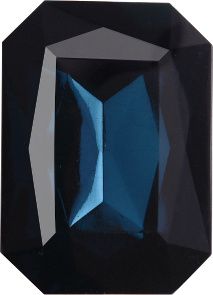 Octagon Faceted Pointed Back (Doublets) Crystal Glass Stone, Blue 12 Transparent With Chrome (30330-L-Chr), Czech Republic