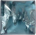 Square Cabochons Flat Back Crystal Glass Stone, Blue 12 With Silver (30330-L-Ag-Tw), Czech Republic
