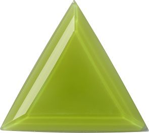 Triangle Faceted Pointed Back (Doublets) Crystal Glass Stone, Green 3 Colours 69 (69233), Czech Republic