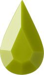 Pear Faceted Pointed Back (Doublets) Crystal Glass Stone, Green 4 Opaque (54021), Czech Republic