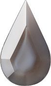 Pear Faceted Pointed Back (Doublets) Crystal Glass Stone, Grey 1 Pearl Colours (04401), Czech Republic