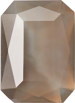 Octagon Faceted Pointed Back (Doublets) Crystal Glass Stone, Grey 1 Moonshine (00642), Czech Republic