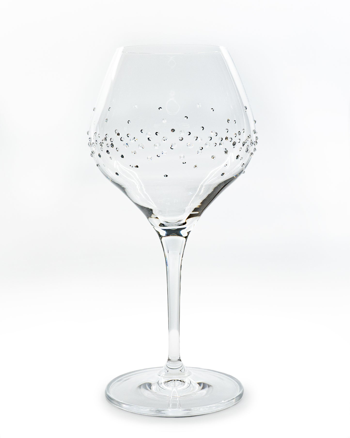 Czech Bohemian Wine Glass decorated with Swarovski Crystals 280ml, Crystal, Czech Republic