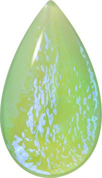 Pear Cabochons Flat Back Crystal Glass Stone, Light Green 1 Mexico Opals (16515), Czech Republic