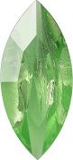 Navette Faceted Pointed Back (Doublets) Crystal Glass Stone, Light Green 3 With Silver (50590-Ag-Tw), Czech Republic