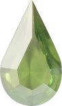Pear Faceted Pointed Back (Doublets) Crystal Glass Stone, Light Green 3 Transparent With Honey (50570-Ho), Czech Republic