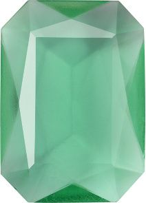 Octagon Faceted Pointed Back (Doublets) Crystal Glass Stone, Light Green 4 Transparent (50570), Czech Republic