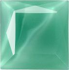 Square Faceted Pointed Back (Doublets) Crystal Glass Stone, Light Green 4 Moonshine (04641), Czech Republic