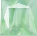 Square Faceted Pointed Back (Doublets) Crystal Glass Stone, Light Green 4 Pearl Colours (54000-00030-Tw), Czech Republic
