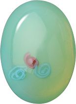 Oval Cabochons Flat Back Crystal Glass Stone, Light Green 4 Specials (04865), Czech Republic