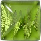 Square Cabochons Flat Back Crystal Glass Stone, Light Green 5 With Silver (50270-Ag-Tw), Czech Republic