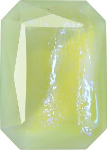 Octagon Faceted Pointed Back (Doublets) Crystal Glass Stone, Light Green 5 Mexico Opals (16515), Czech Republic