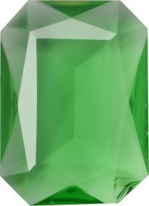 Octagon Faceted Pointed Back (Doublets) Crystal Glass Stone, Light Green 5 Transparent (50580), Czech Republic