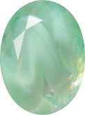 Oval Faceted Pointed Back (Doublets) Crystal Glass Stone, Light Green 6 Pearl Colours (54020-00030-Tw), Czech Republic