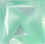 Square Faceted Pointed Back (Doublets) Crystal Glass Stone, Light Green 6 Pearl Colours (54020-00030-Tw), Czech Republic