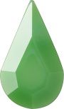 Pear Faceted Pointed Back (Doublets) Crystal Glass Stone, Light Green 7 Opaque (54022), Czech Republic