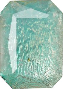 Octagon Faceted Pointed Back (Doublets) Crystal Glass Stone, Light Green 7 Specials (05017), Czech Republic