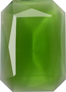 Octagon Faceted Pointed Back (Doublets) Crystal Glass Stone, Light Green 8 Milky Colours (04030-50230-K), Czech Republic