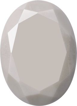 Oval Faceted Flat Back Crystal Glass Stone, Nude 1 Opaque (41000-L-St), Czech Republic