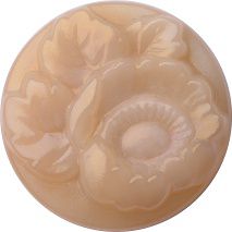 Round With Flower Cameo Fancy Crystal Glass Stone, Nude 2 Opaque (71200), Czech Republic