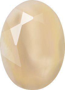 Oval Faceted Pointed Back (Doublets) Crystal Glass Stone, Nude 3 Moonshine (04030-70110-K-80100-K-M), Czech Republic
